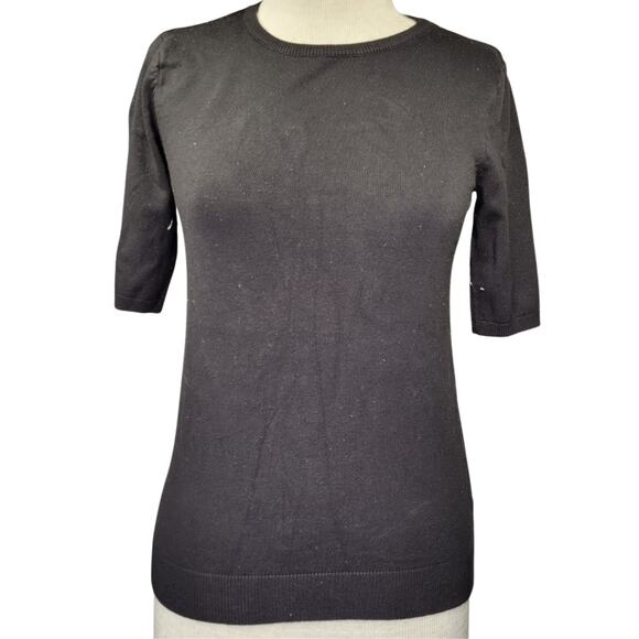 H&M Black Short Sleeve Sweater Size XS - Picture 1 of 4